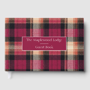 Custom Guest Book Gingham Style Vacation Rentals