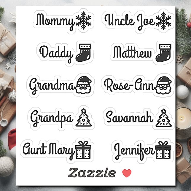 Custom Guest List Names Cute Christmas Symbols (Creator Uploaded)
