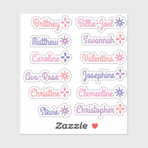 Custom Guest List Names Cute Stars Handlettering