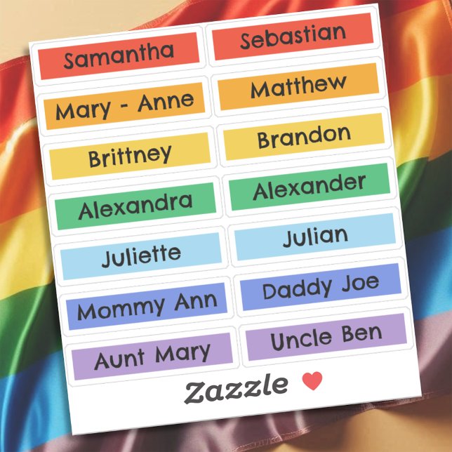 Custom Guest List Names Rainbow Pride Flag  (Creator Uploaded)