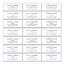 Custom Guests Address Labels Navy Blue