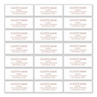 Custom Guests Address Labels Terracotta/Brown