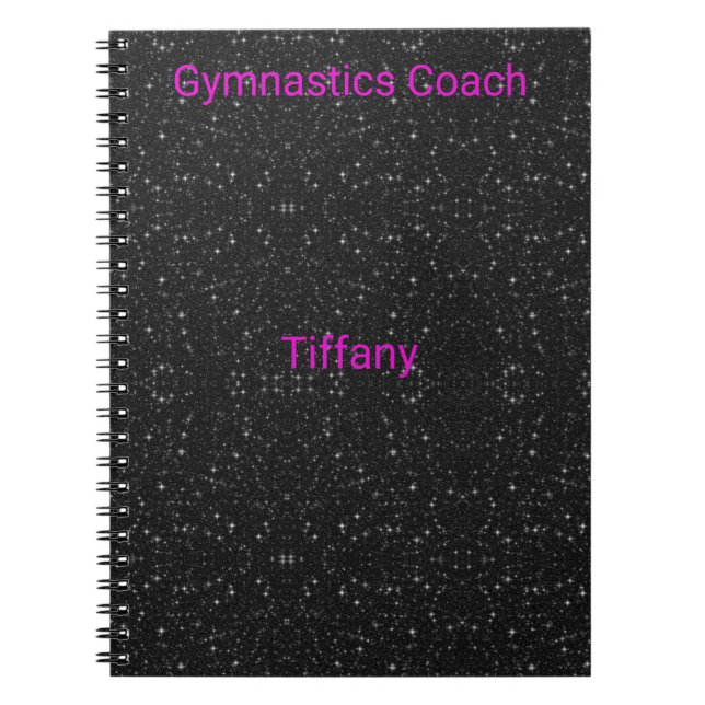 Custom Gymnastics Coach Notebook (Front)