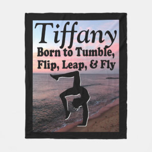 CUSTOM GYMNASTICS GIRL FLEECE BLANKET