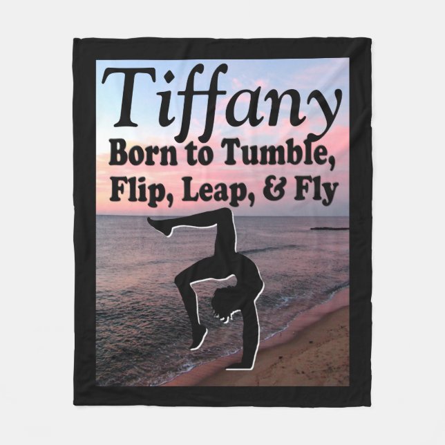 CUSTOM GYMNASTICS GIRL FLEECE BLANKET (Front)