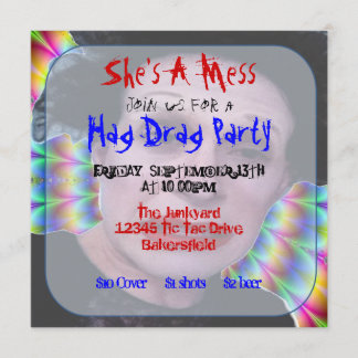 Custom Hag Drag Party Invitations