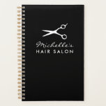 Custom hair salon barber shop appointment planner<br><div class="desc">Custom hair salon barber shop appointment planner. Personalized weekly / monthly agenda book. Make your own cover design with custom background colour. Elegant gift idea for hairdresser, barber, teacher, hair stylist, beauty salon, hair colouring specialist etc. Small school supplies and office presents for him or her. Great for planning clients....</div>