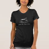 Custom hairdresser t shirt for hair stylist salon Zazzle