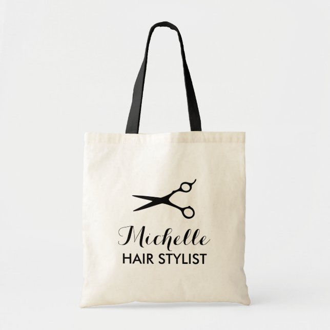 Custom hairdresser tote bags for hairstylist (Front)