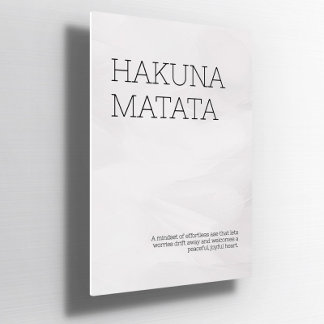 Custom Hakuna Matata Self Love Wall Poster