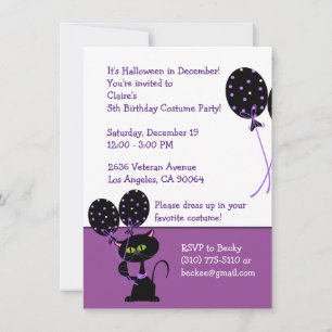 Custom Halloween Birthday Party Invitation