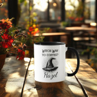 Custom Halloween  - Black & White Witch Hat Design