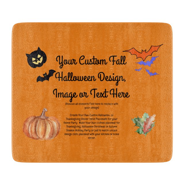 Custom Halloween Boards, Personalized Decorative Cutting Board (Front)