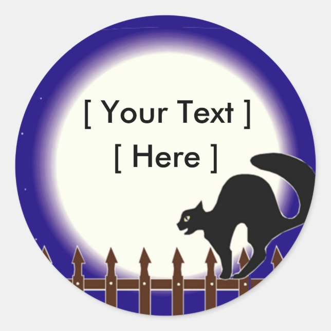 Custom Halloween Cat Stickers (Front)
