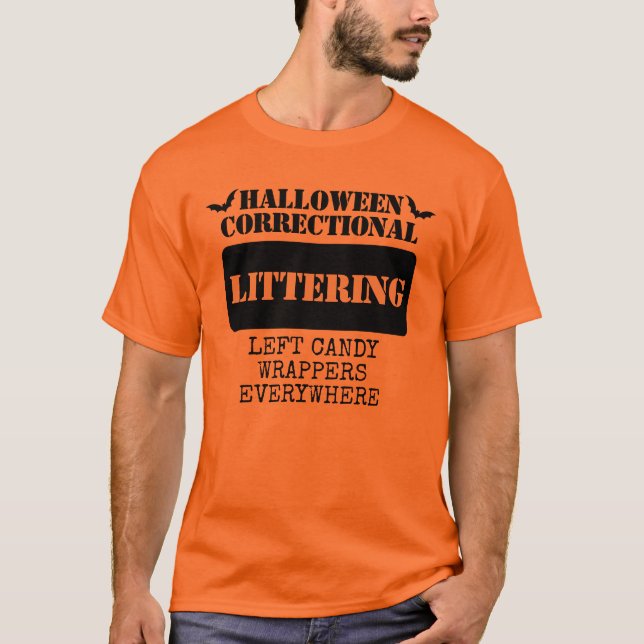 Custom Halloween Correctional Inmate Group  T-Shirt (Front)