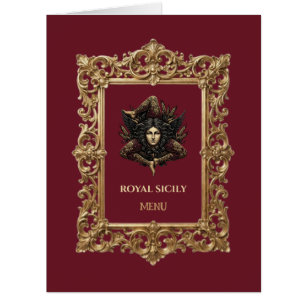 Custom Halloween Folded Menu Trinacria