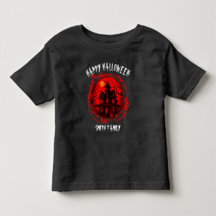 CUSTOM HALLOWEEN HAUNTED HOUSE FAMILY PARTY TODDLER T-SHIRT