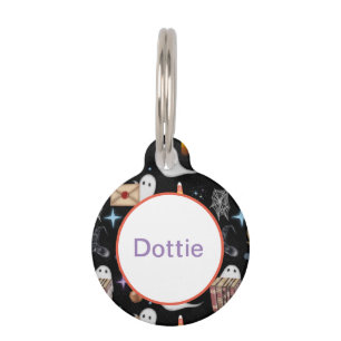 Custom Halloween Library Pet ID Tag