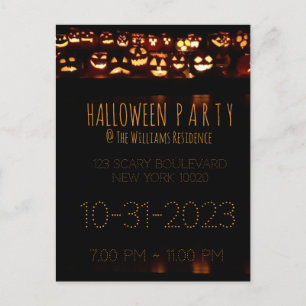 Custom Halloween Party Invitation Pumpkin