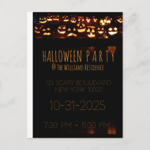 Custom Halloween Party Invitation Pumpkin