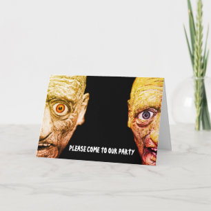 CUSTOM HALLOWEEN PARTY TWO MONSTERS Invitation