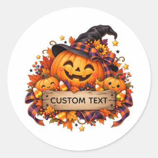 Custom Halloween Pumpkin Sticker