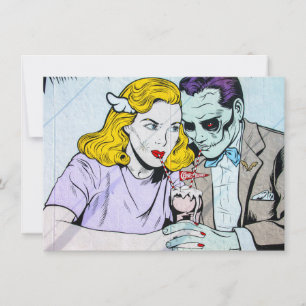 Custom Halloween Themed Wedding Invitation