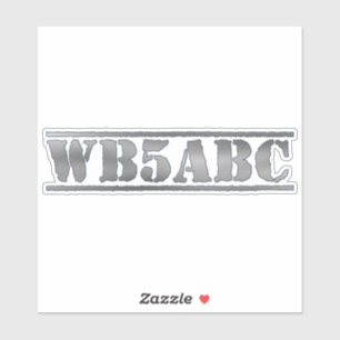 Custom Ham Call Sign