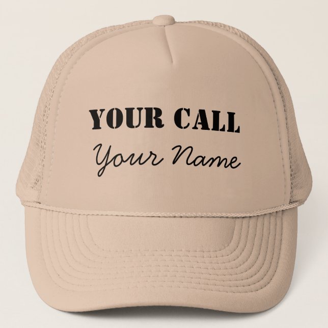 Custom Ham Radio Call Sign Trucker Hat (Front)