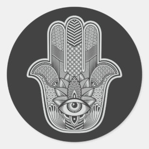 Custom Hamsa Classic Round Sticker