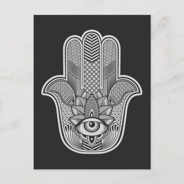 Custom Hamsa Holiday Postcard (Front)