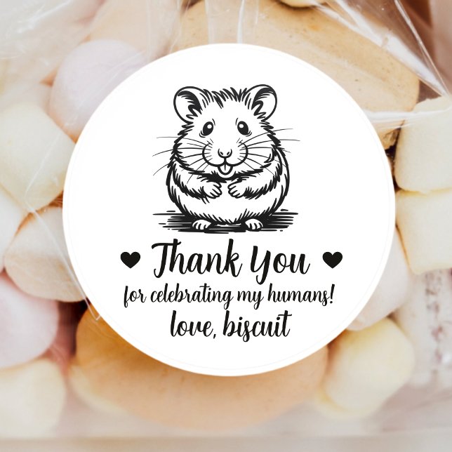 Custom Hamster Wedding Favour Stickers (Creator Uploaded)