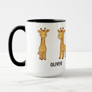 Custom Hand Drawn Cute Giraffe Mug