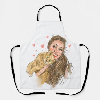 Custom Hand - Drawn Portrait Apron | Personalized 
