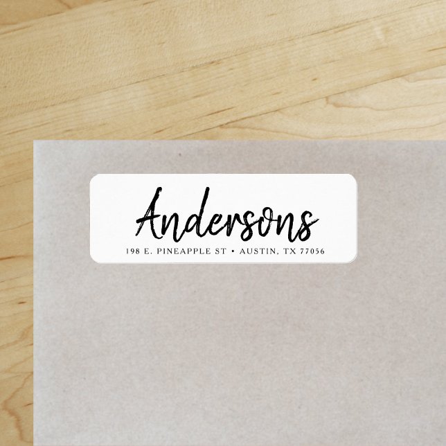 Custom | Hand Lettered | Family | Return Address ("Everyday is abundantly beautiful." 
Sincerely Best Wishes from Lucky Design World)