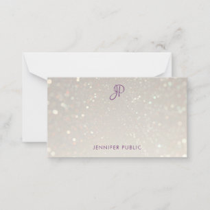 Custom Hand Script Monogram Simple Personalized Card