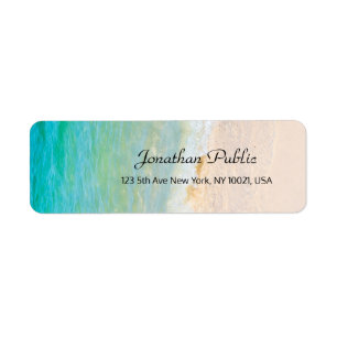 Custom Hand Script Seaside Beach Waves Return