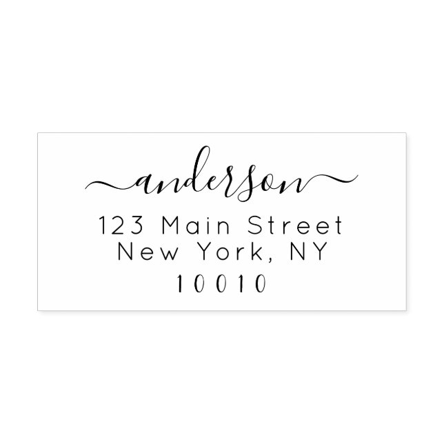 Custom Hand-written Family Name Return Address Rubber Stamp (Imprint)