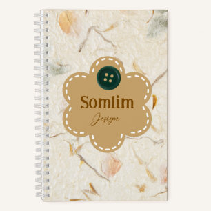 Custom handcrafted paper Earthy background Notebook