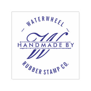Custom "Handmade By" with Monogram Self-inking Stamp