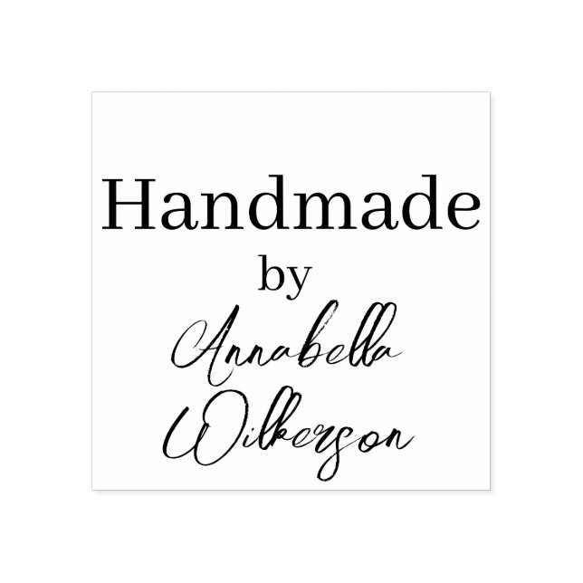 Custom Handmade with Personalized Name Rubber Stamp (Imprint)