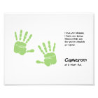 Custom handprint art from child with name poem