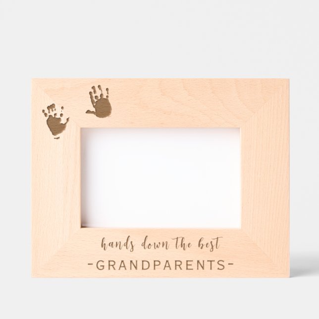 Custom Handprints Best Grandparents  Etched Frames (Front)