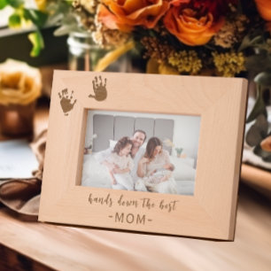 Custom Handprints Best Mom Etched Frames