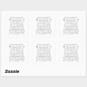 Custom Handwriting Square Sticker