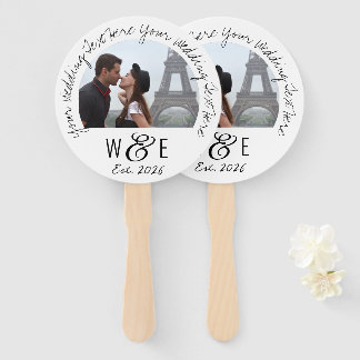 Custom Handwriting Text Program Fan Wedding Favour