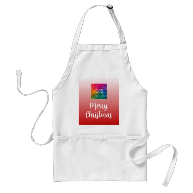 Custom Handwritten Mens Womens Merry Christmas Standard Apron (Front)