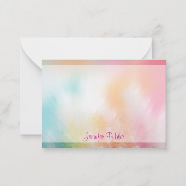 Custom Handwritten Monogram Abstract Template (Front)