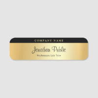 Custom Handwritten Name Modern Chic Glamour Gold