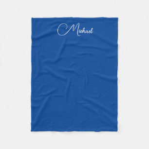 Custom Handwritten Names Template Small Deep Blue Fleece Blanket